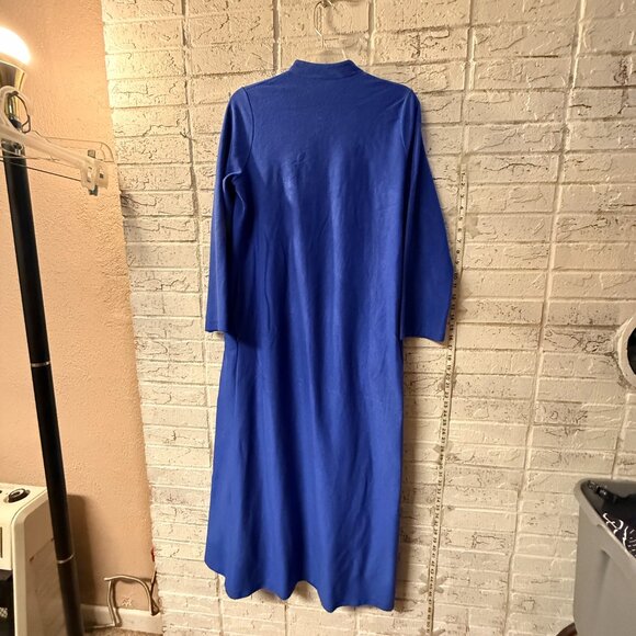 ✨ Vintage At HomeWear Blue Zip-Up Robe / Nightgown – Made in USA – Cozy Plush - Picture 8 of 10